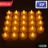 Festival Decorative LED Tealight Candles – Battery Operated for Party, Wedding, Birthday & Gifts, Diwali (24 Pc Set)