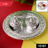 Round Shape Special Puja Thali, Kumkum Thali Holder (1 Pc / Small)